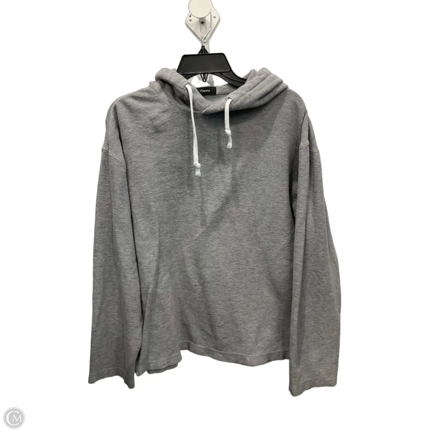 Sweatshirt Hoodie By Theory In Grey, Size: M