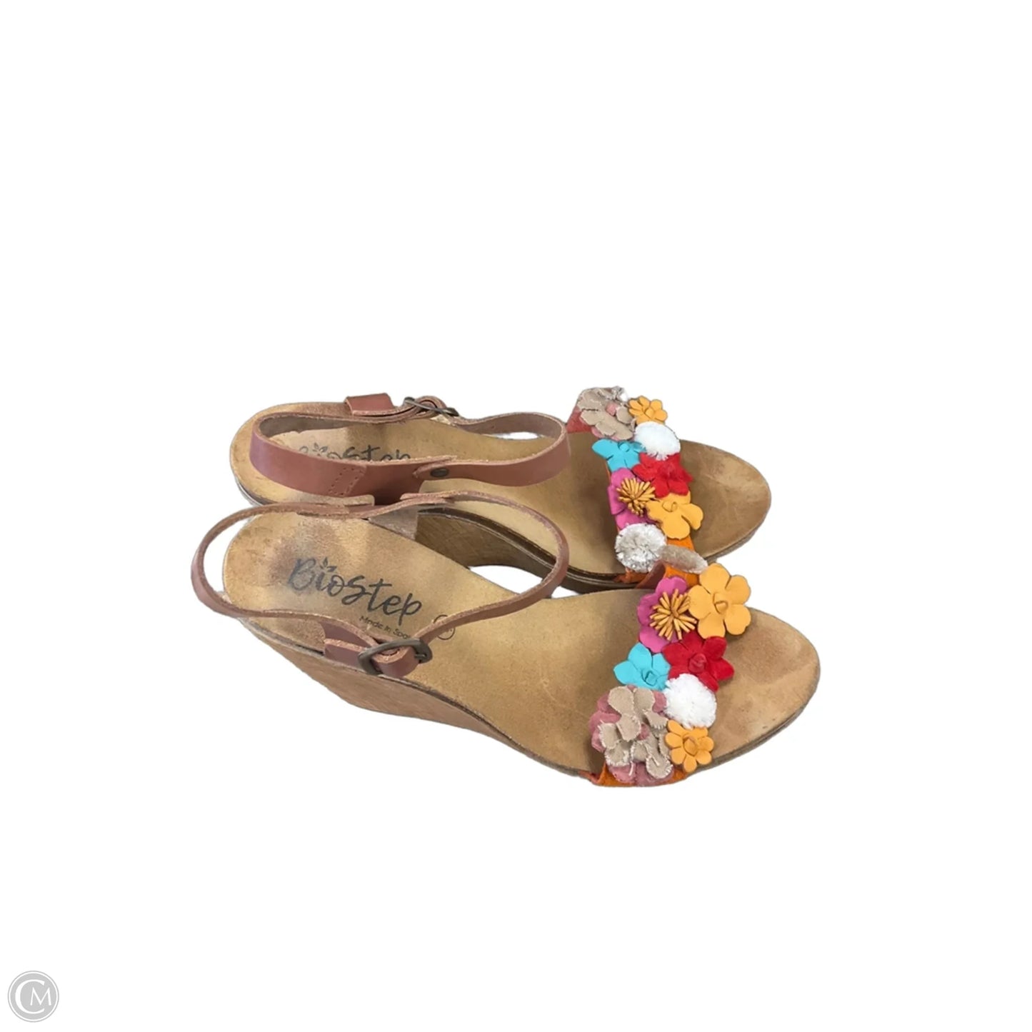 Sandals Heels Wedge By Clothes Mentor In Brown, Size: 9