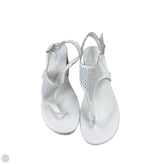 Sandals Heels Platform By Nautica In White, Size: 9