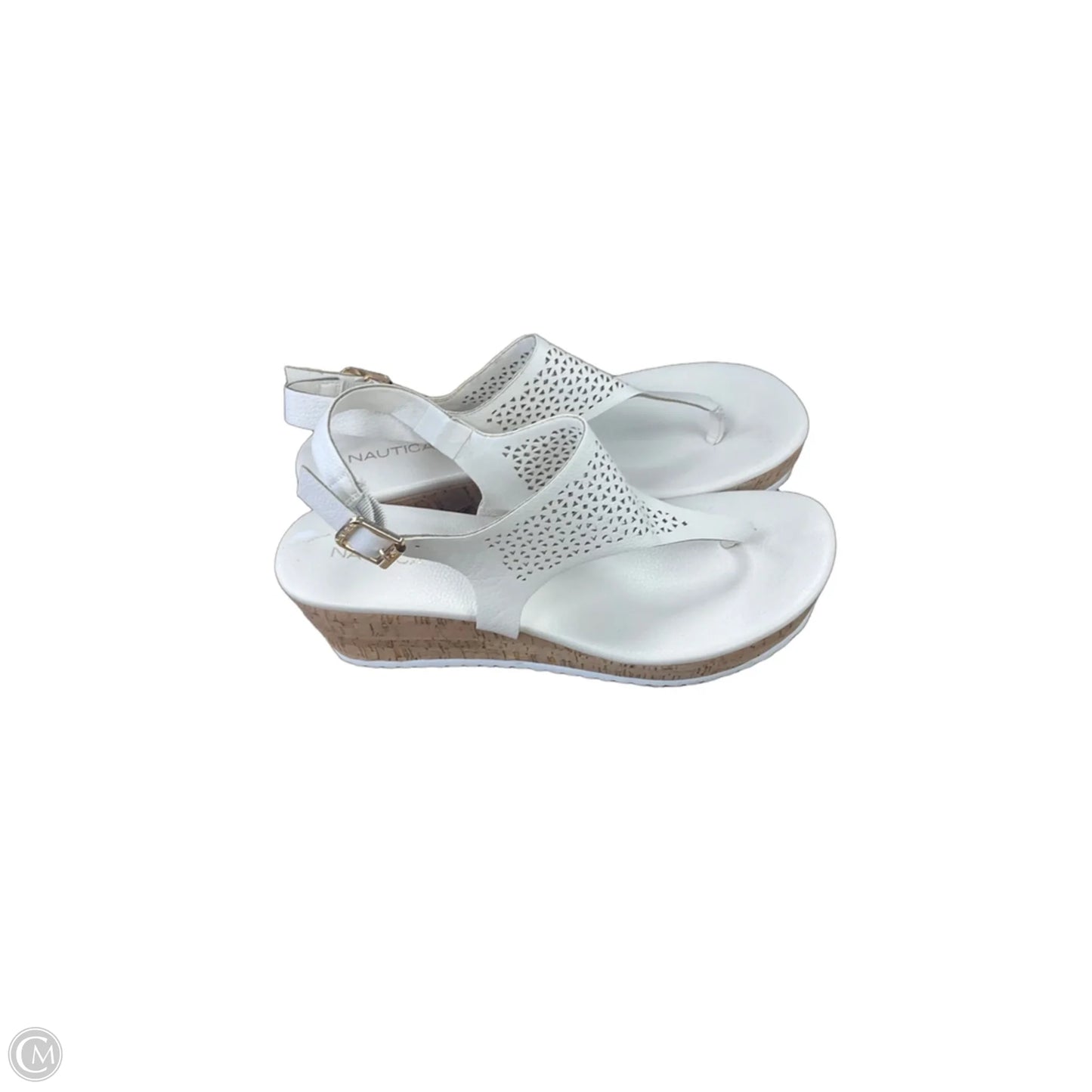 Sandals Heels Platform By Nautica In White, Size: 9