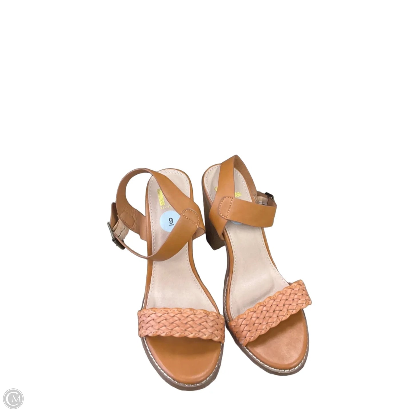 Sandals Heels Block By Report In Brown, Size: 9