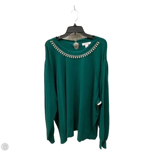 Sweater By Liz Claiborne In Green, Size: 3x