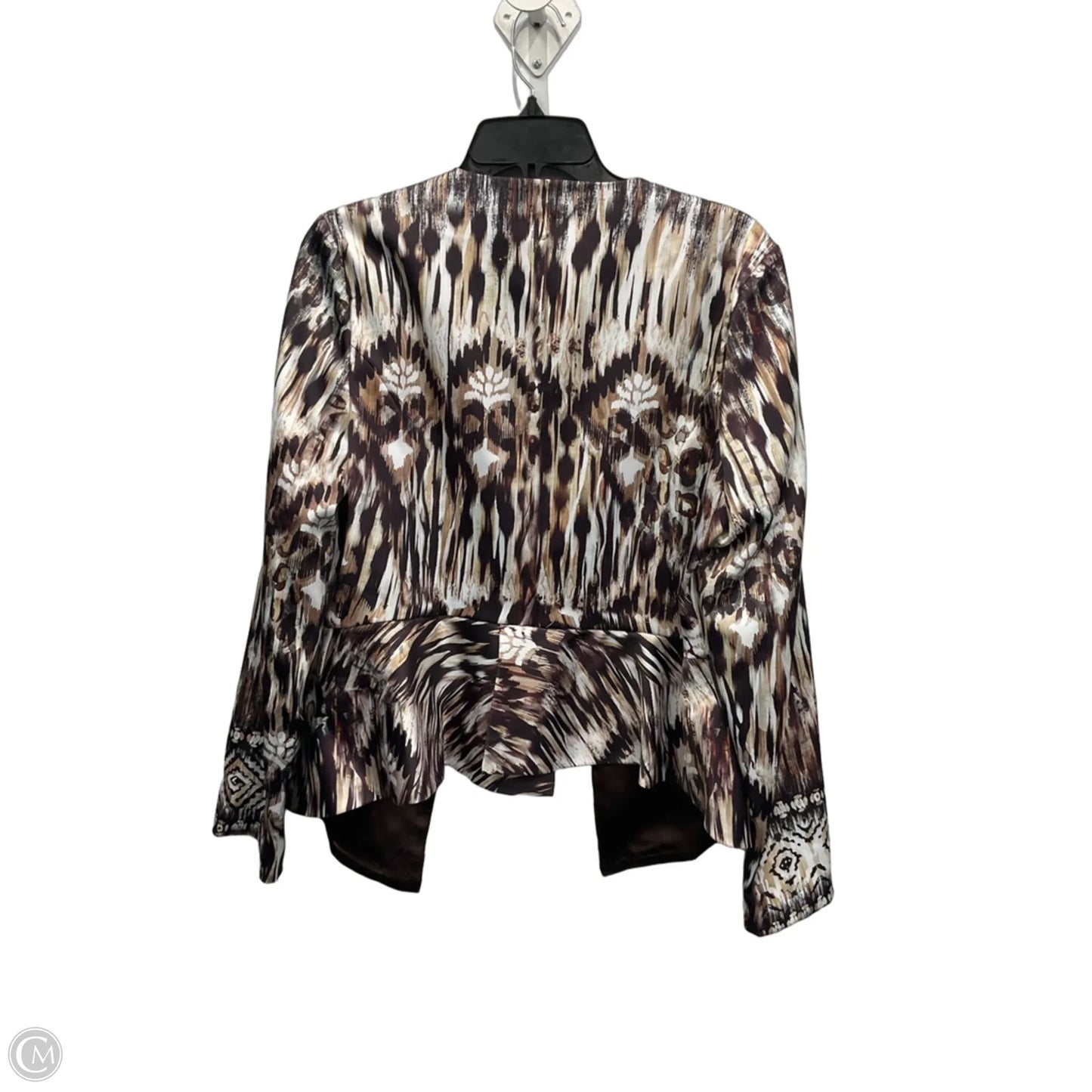 Blazer By Clothes Mentor In Brown, Size: L
