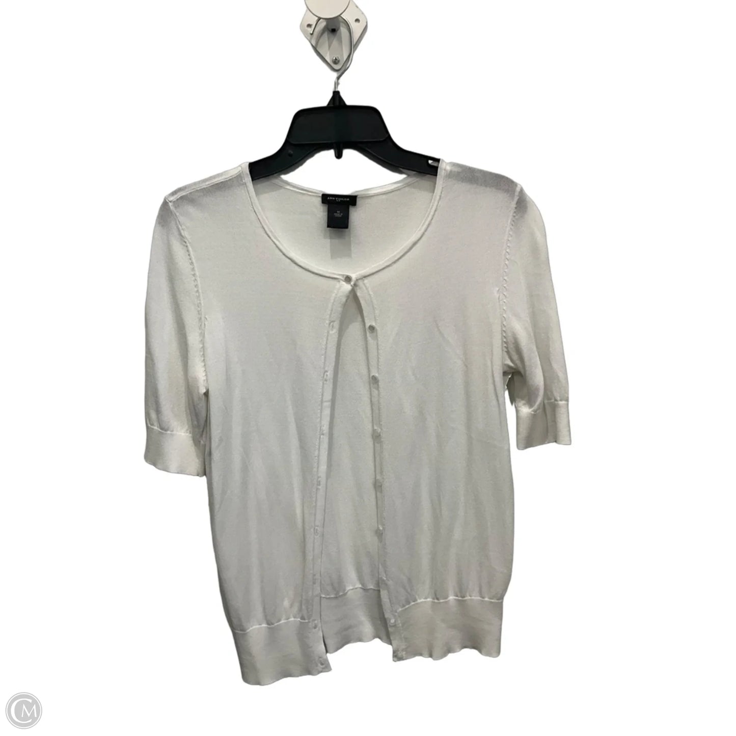 Cardigan By Ann Taylor In White, Size: M