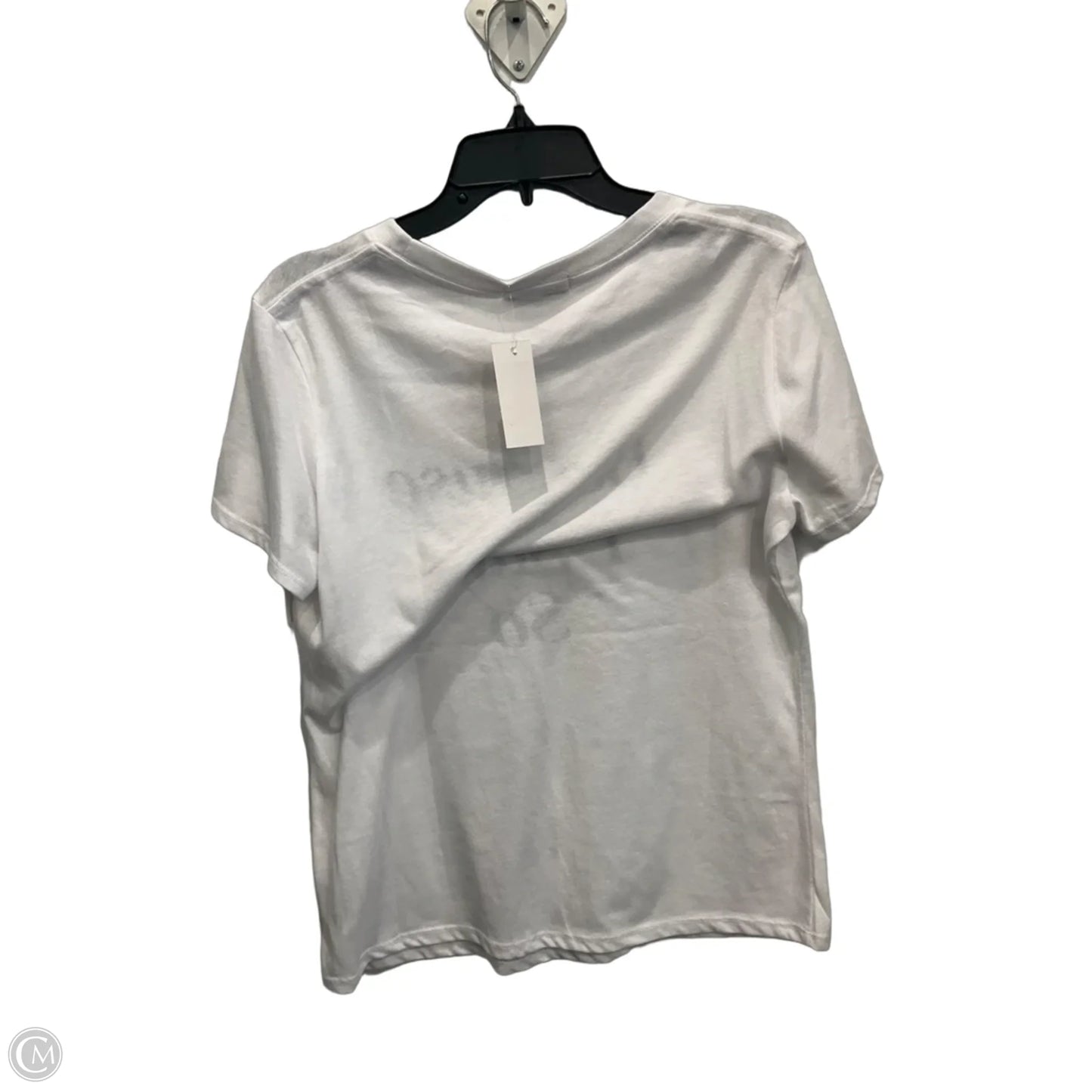 Top Short Sleeve By Clothes Mentor In White, Size: M