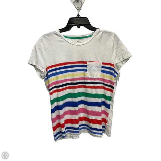 Top Short Sleeve By Talbots In Striped Pattern, Size: M