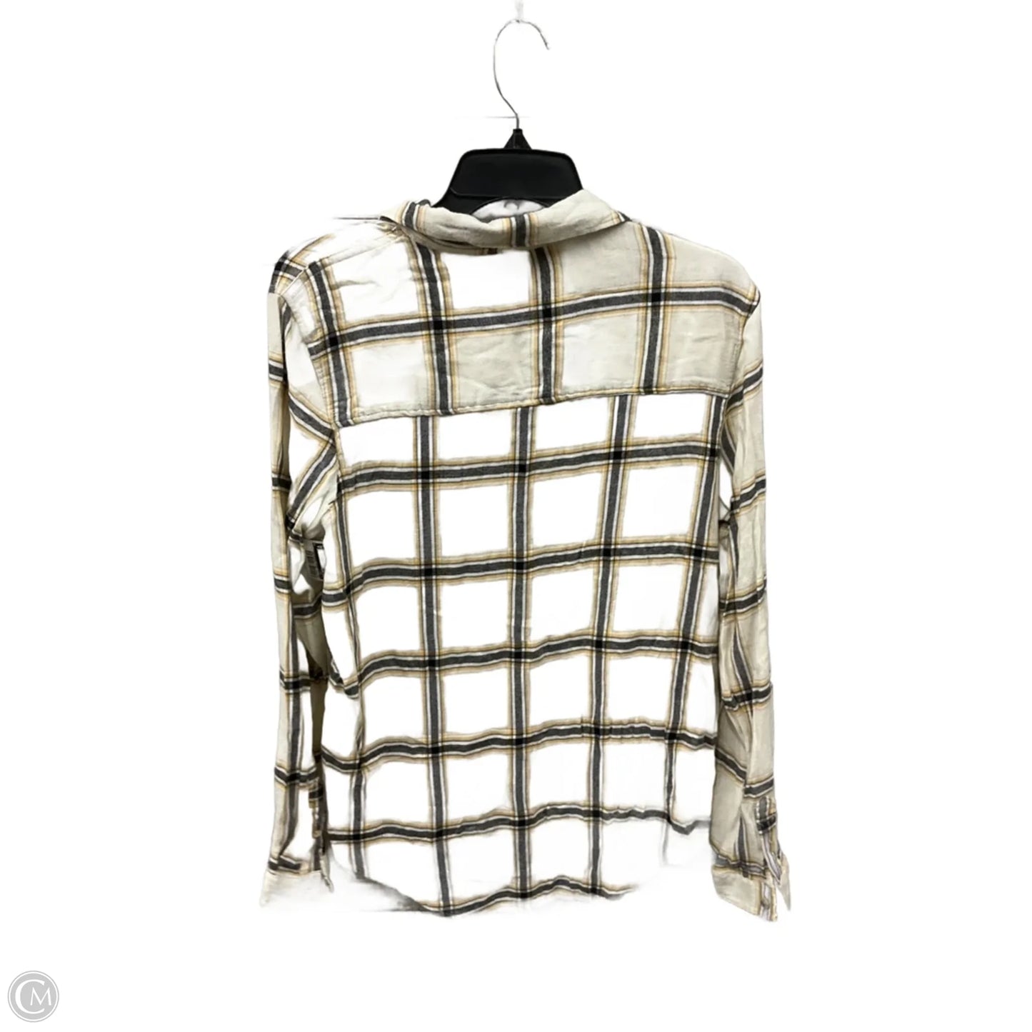 Blouse Long Sleeve By C And C In White, Size: L
