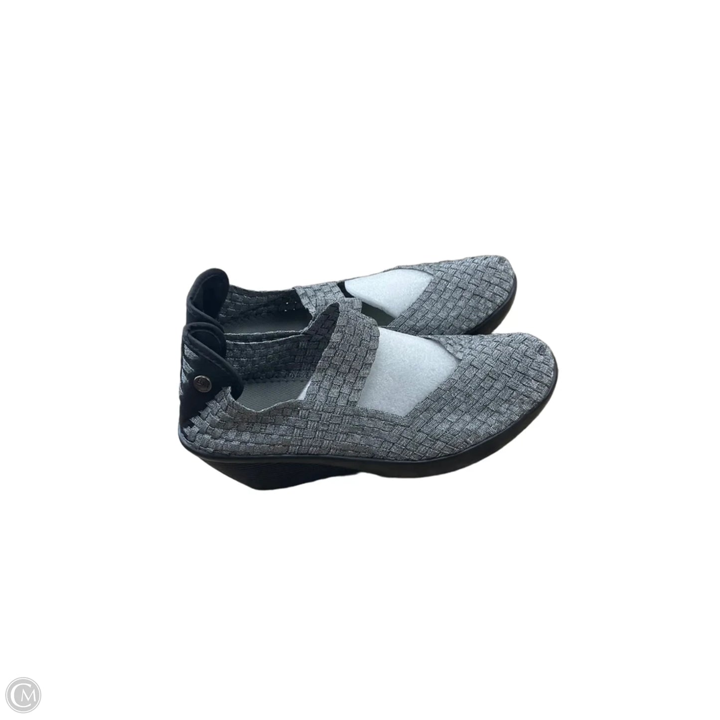 Shoes Heels Wedge By Bernie Mev In Grey, Size: 11