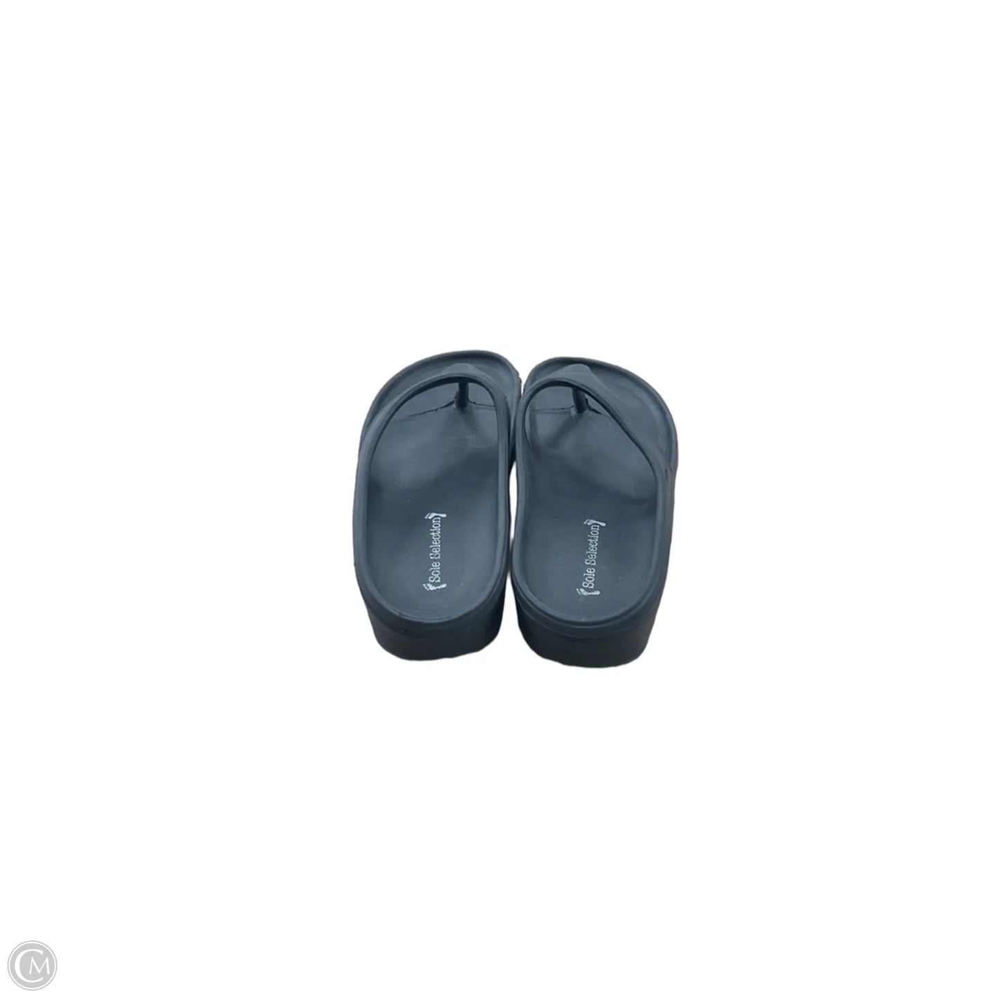 Sandals Flats By Clothes Mentor In Black, Size: 10