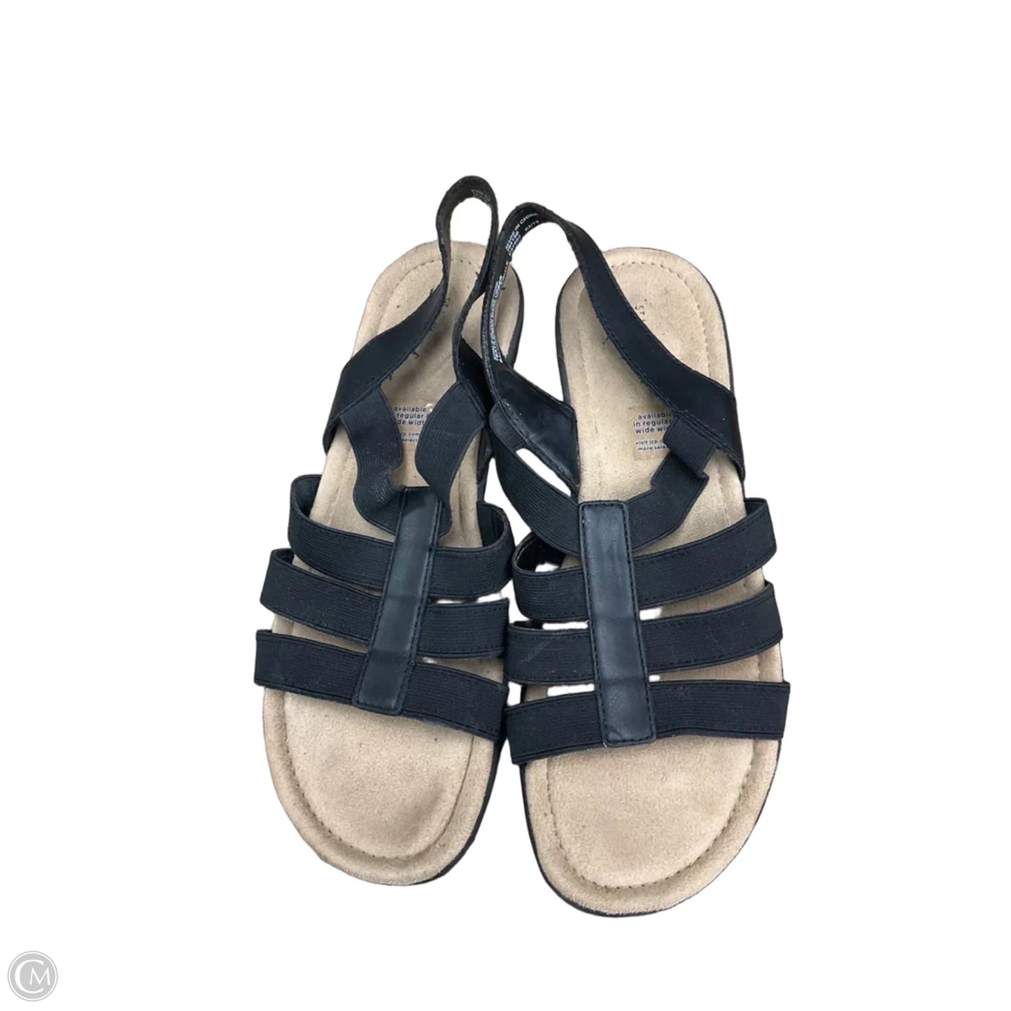 Sandals Heels Wedge By Studio West In Black, Size: 9.5