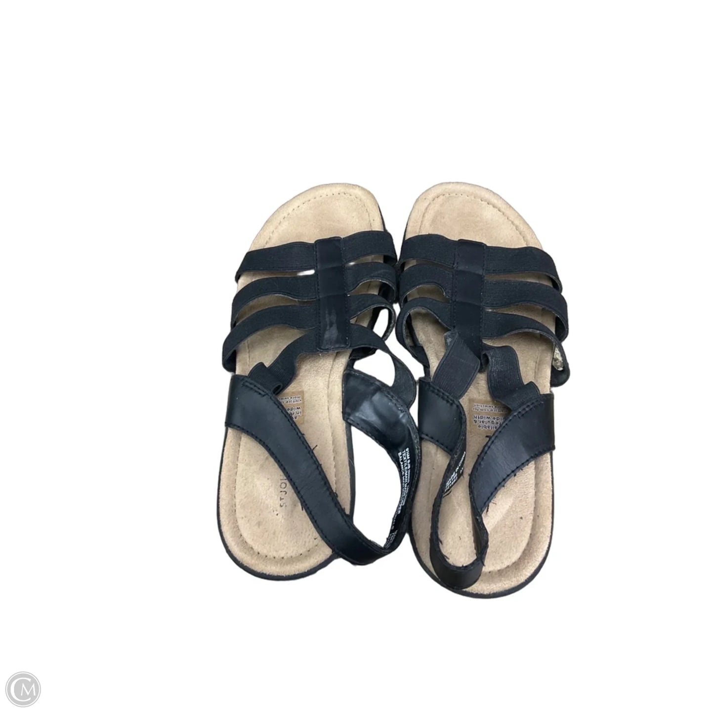 Sandals Heels Wedge By Studio West In Black, Size: 9.5