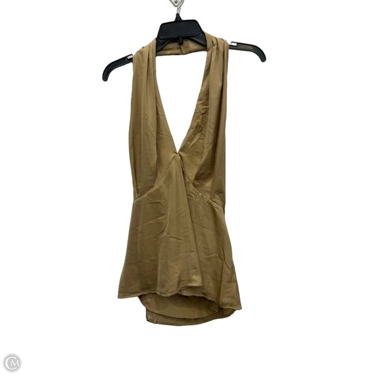 Top Sleeveless By Banana Republic In Tan, Size: L