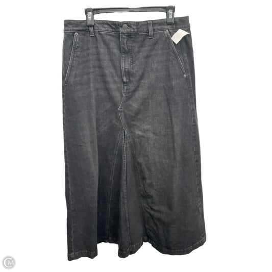 Skirt Maxi By Banana Republic In Black Denim, Size: 12