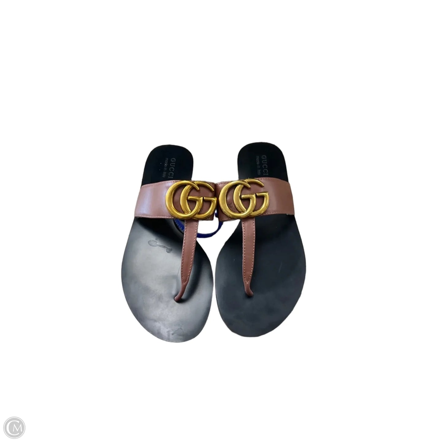 Sandals Luxury Designer By Gucci In Brown, Size: 5