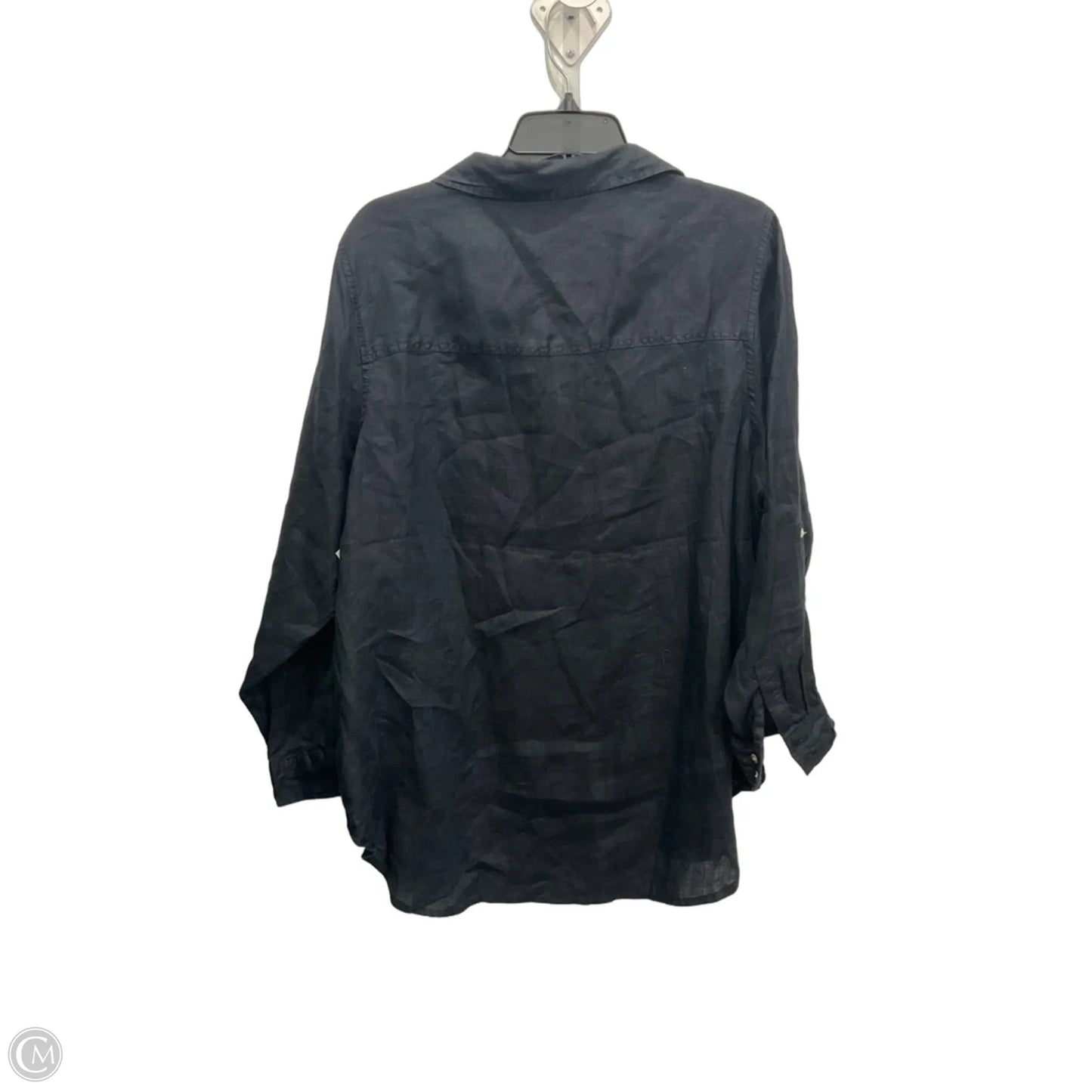 Blouse Long Sleeve By Sigrid Olsen In Black, Size: 1x