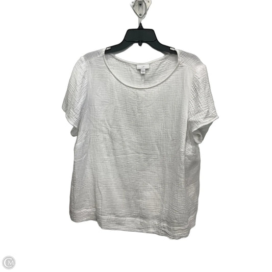 Top Short Sleeve By J. Jill In White, Size: Xl