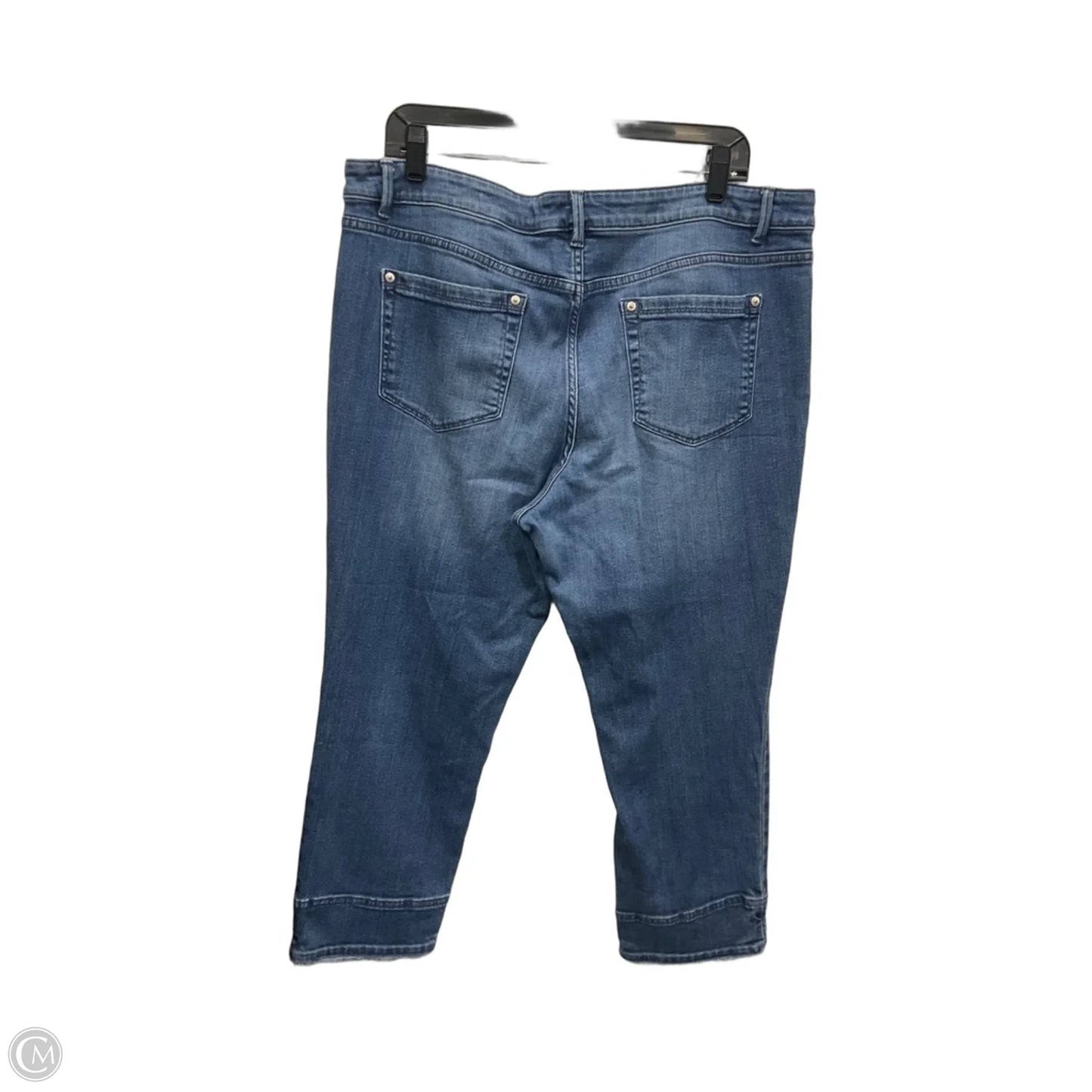 Jeans Cropped By J. Jill In Blue Denim, Size: 16