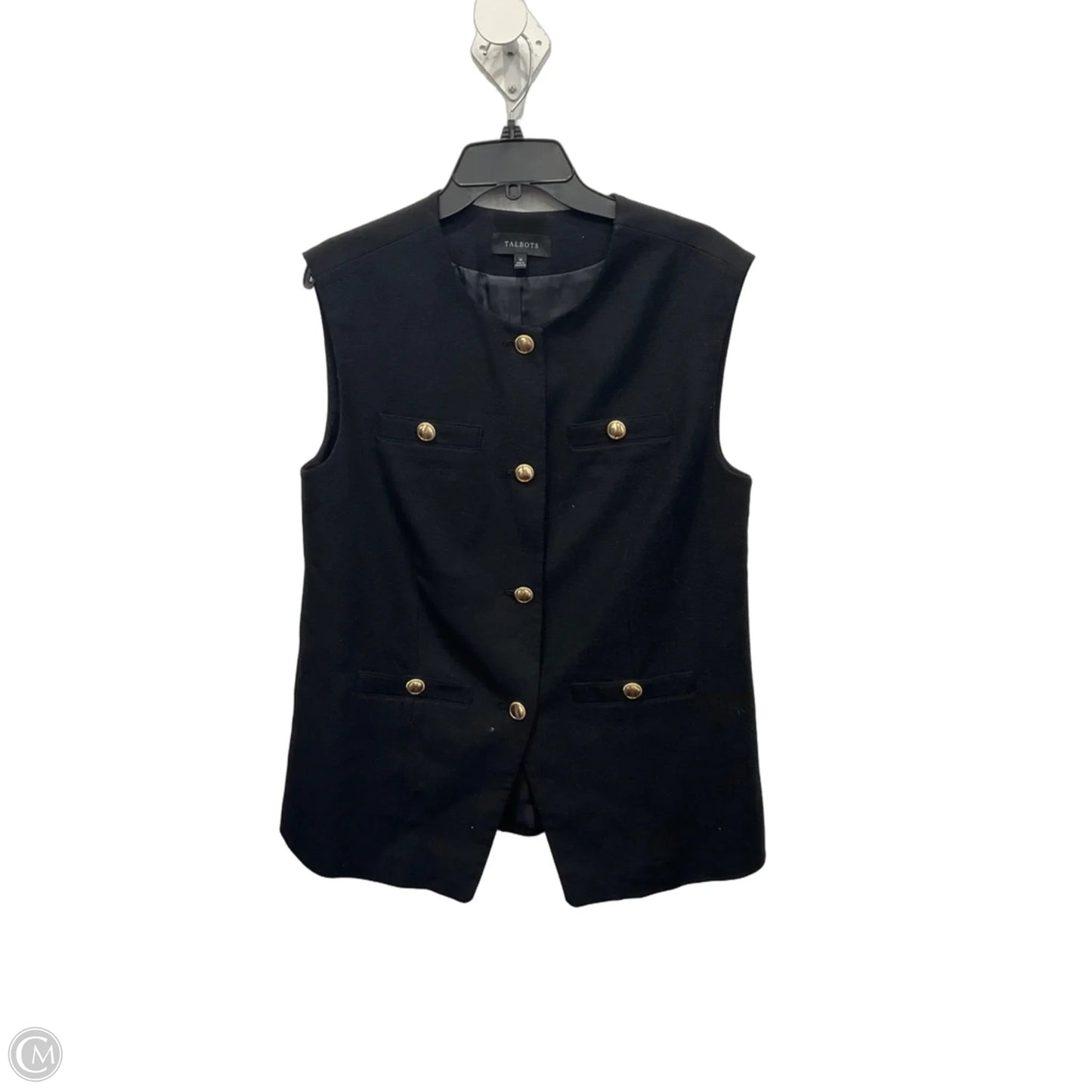 Vest Other By Talbots In Black, Size: L