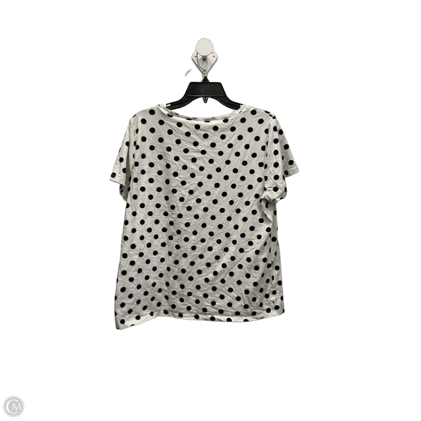 Top Short Sleeve Basic By Ann Taylor In Polkadot Pattern, Size: Xl