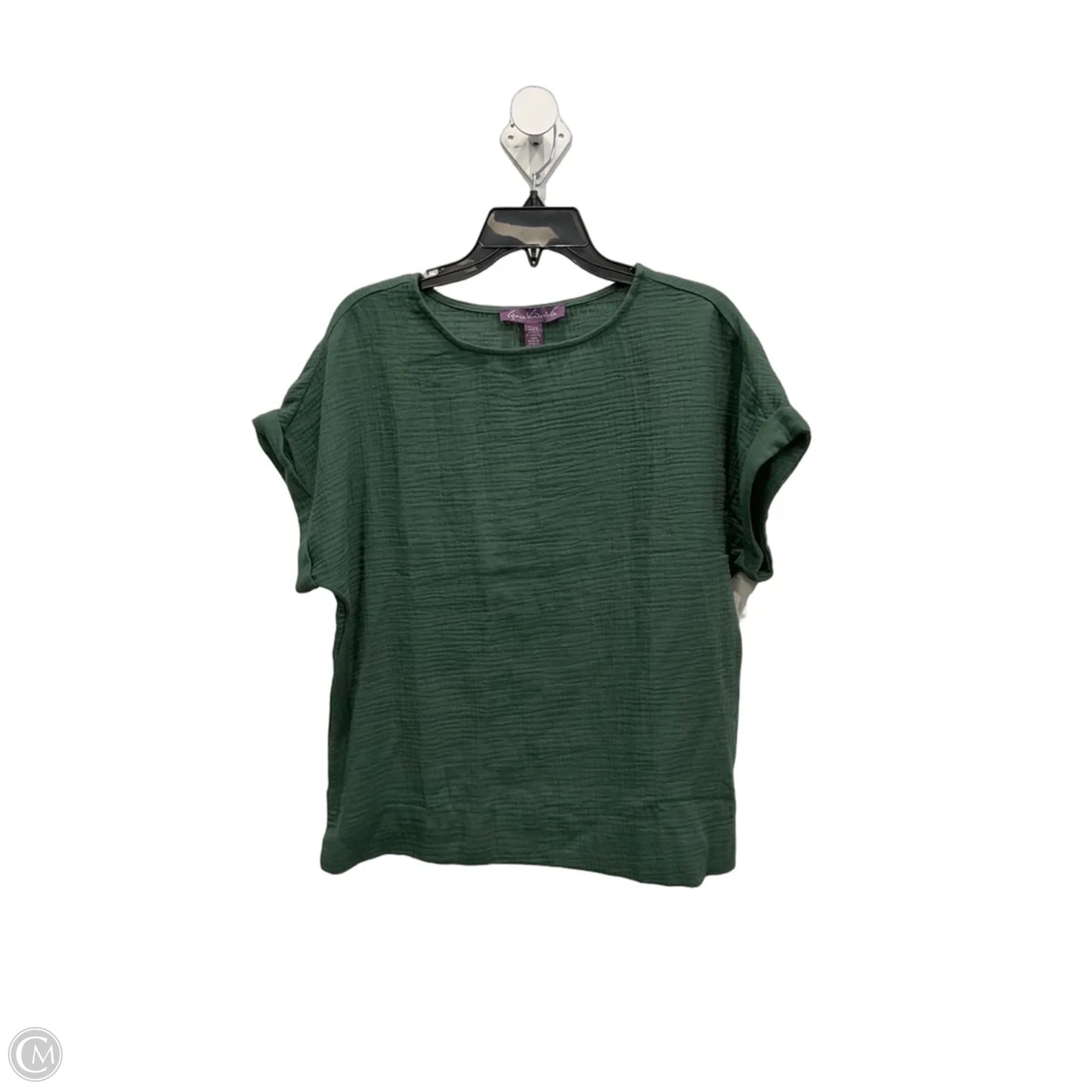 Top Short Sleeve By Gloria Vanderbilt In Green, Size: M