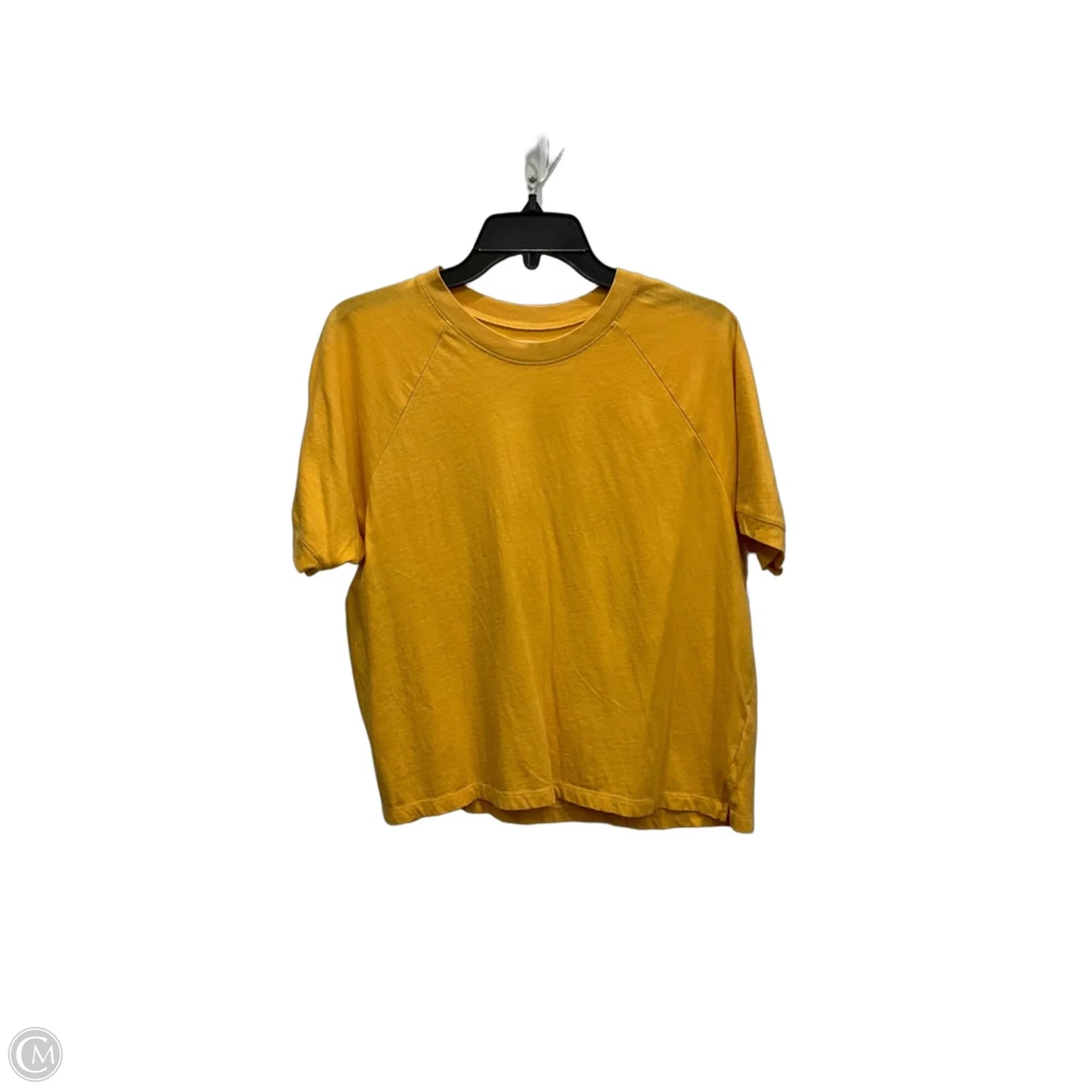 Top Short Sleeve Basic By Madewell In Yellow, Size: M