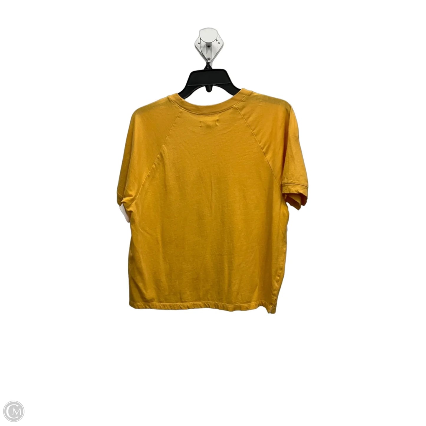 Top Short Sleeve Basic By Madewell In Yellow, Size: M