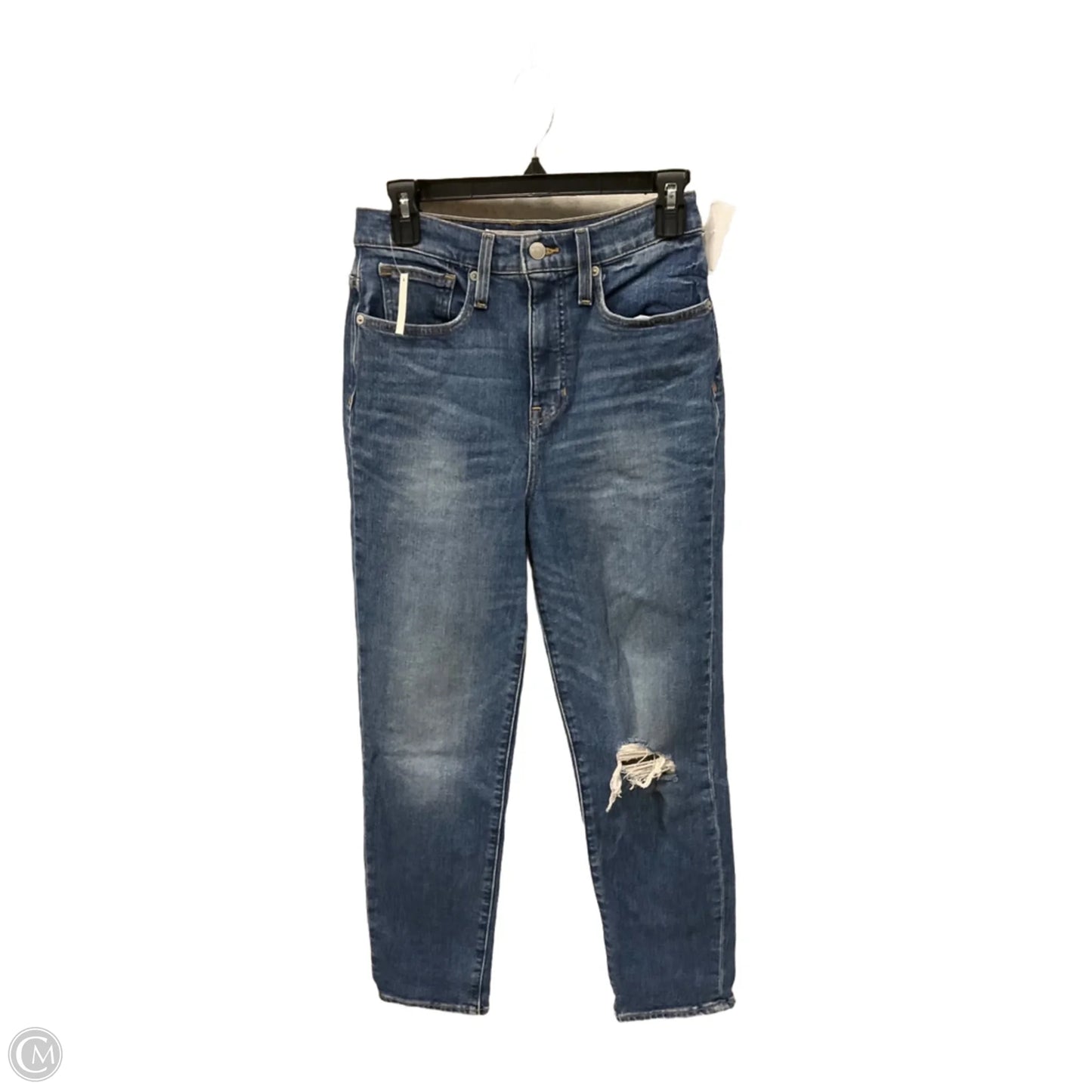 Jeans Straight By Madewell In Blue Denim, Size: 4