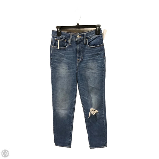 Jeans Straight By Madewell In Blue Denim, Size: 4