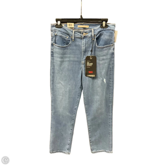 Jeans Cropped By Levis In Blue Denim, Size: 10