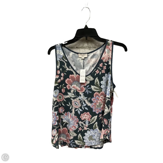 Top Sleeveless By Loft In Floral Print, Size: M