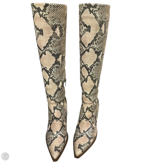 Boots Mid-calf Heels By Vince Camuto In Snakeskin Print, Size: 9