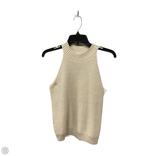 Top Sleeveless By Loft In Cream, Size: M