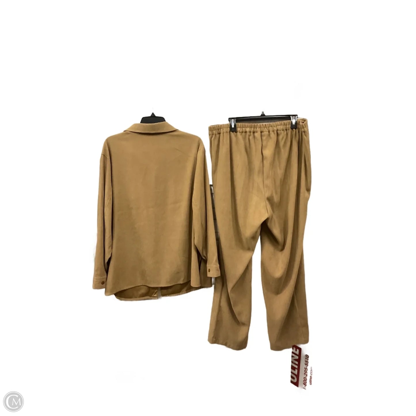 Pants Suit 2pc By Jane Ashley In Brown, Size: 1x