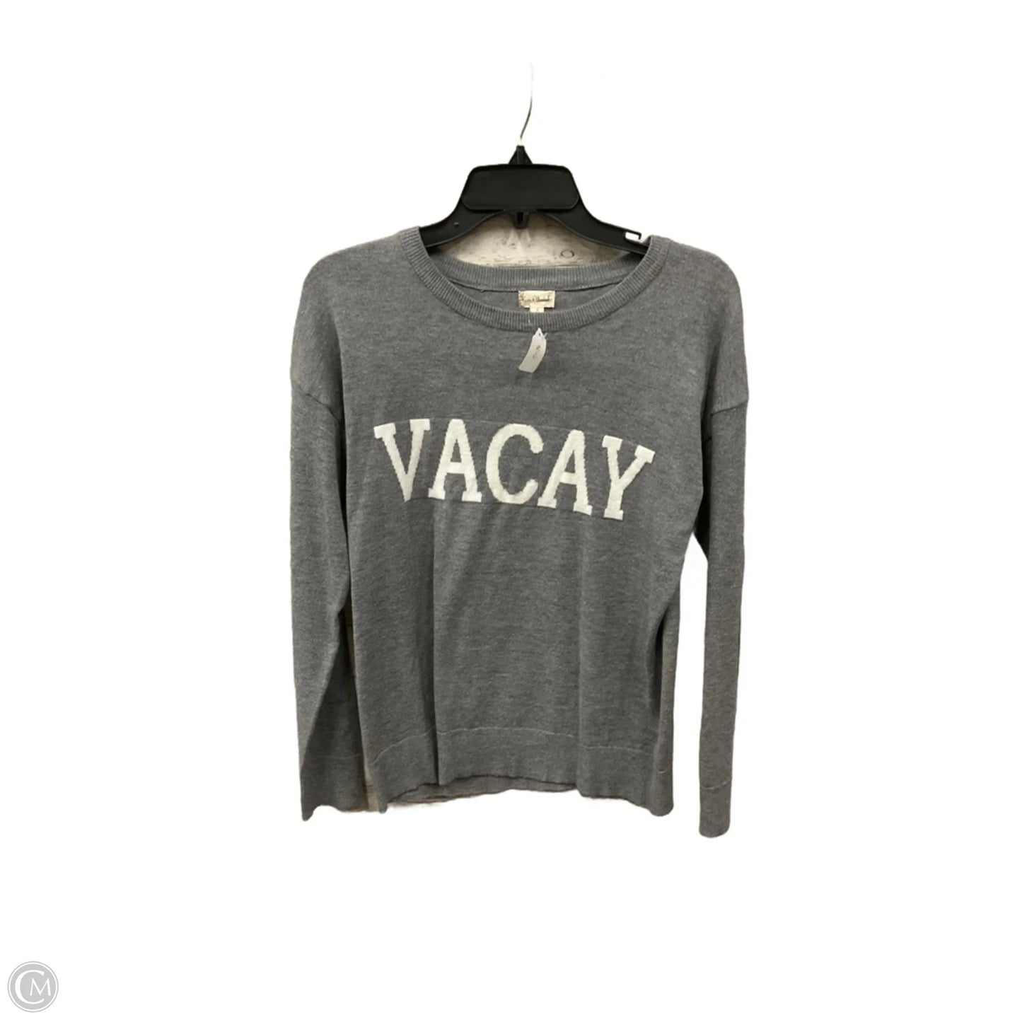 Top Long Sleeve By Hem & Thread In Grey, Size: S