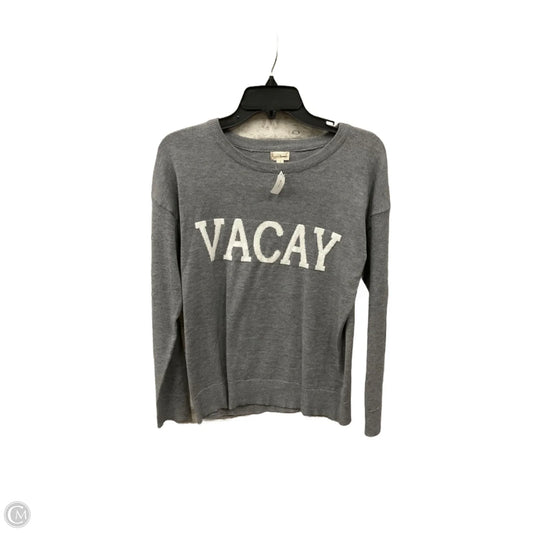 Top Long Sleeve By Hem & Thread In Grey, Size: S