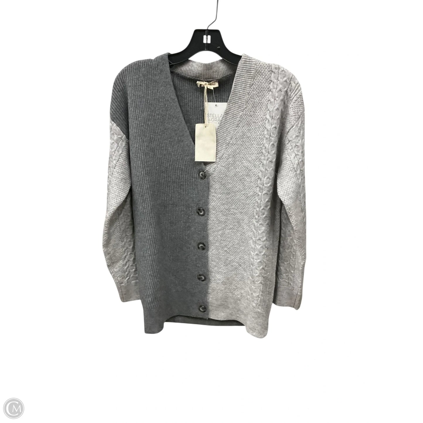 Cardigan By Hem & Thread In Grey, Size: S