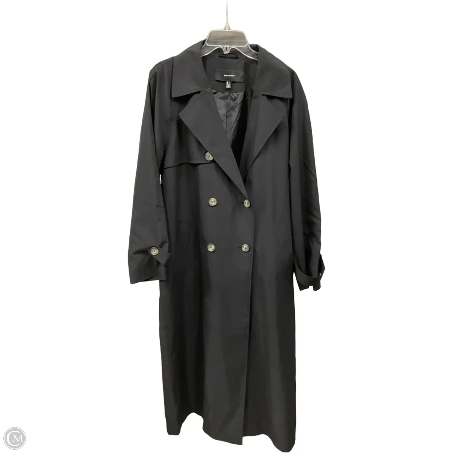Coat Trench Coat By Vero Moda In Black, Size: L