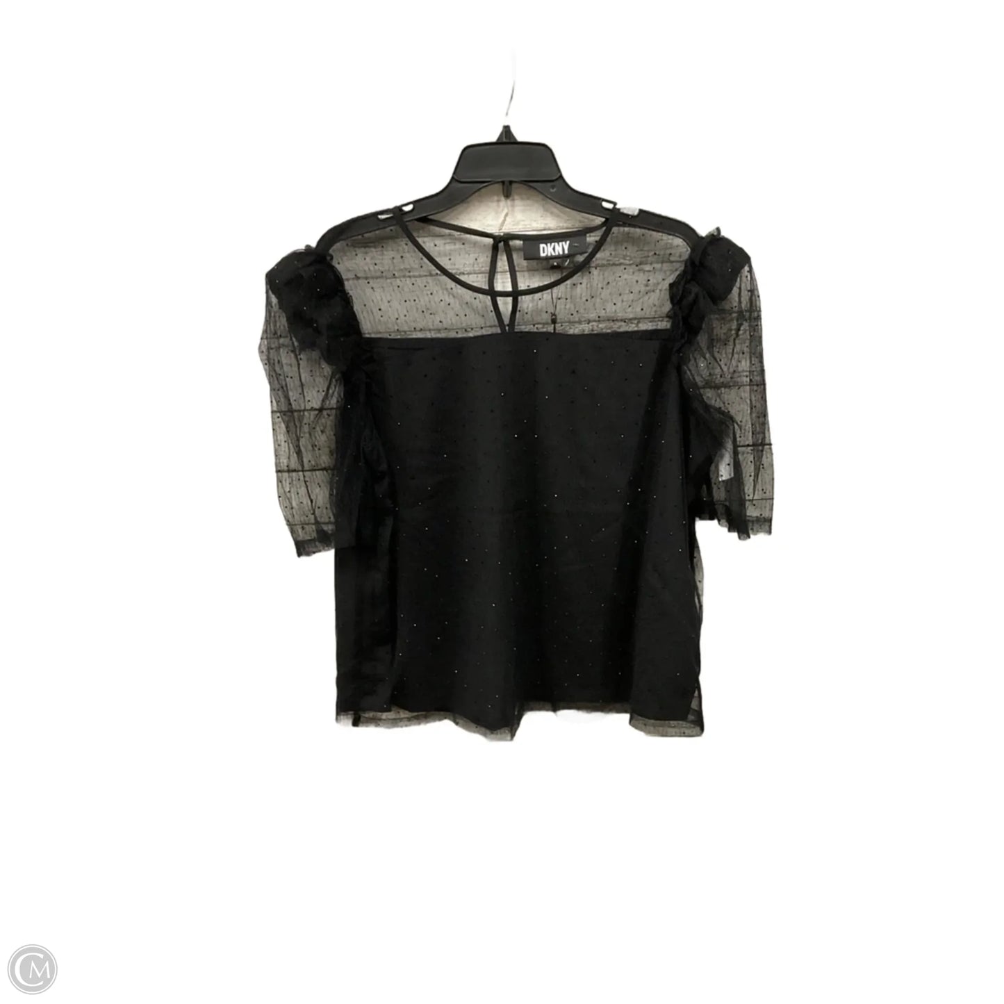 Top Short Sleeve By Dkny In Black, Size: Xl