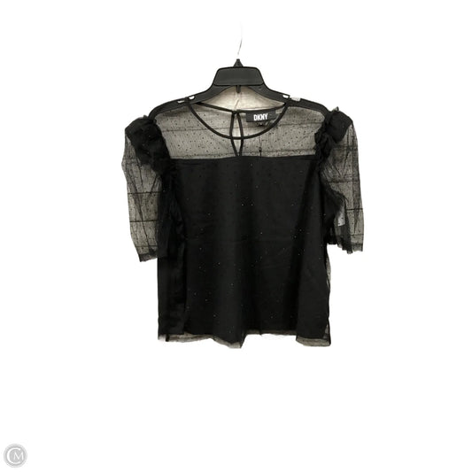 Top Short Sleeve By Dkny In Black, Size: Xl