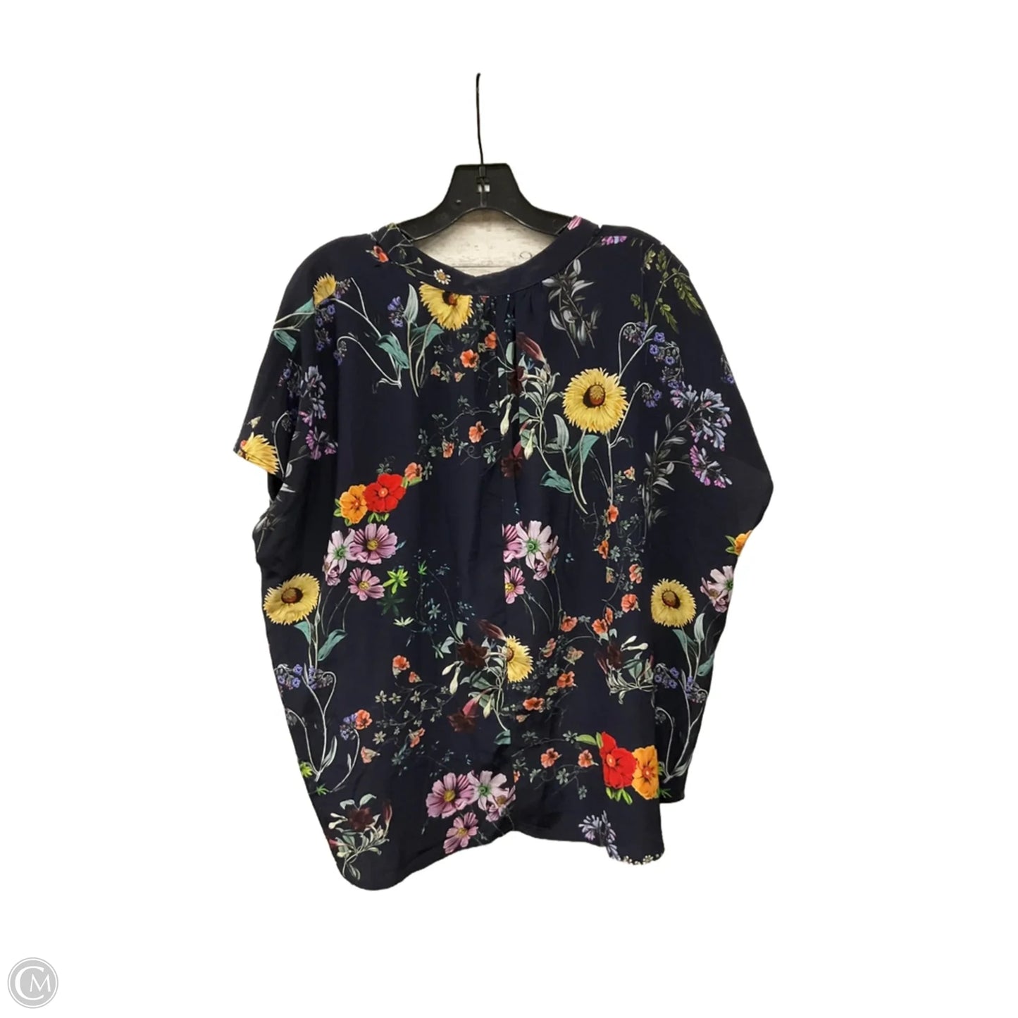 Top Short Sleeve By Clothes Mentor In Navy, Size: 2x