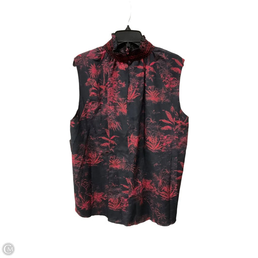 Top Sleeveless By Cma In Red, Size: Xl