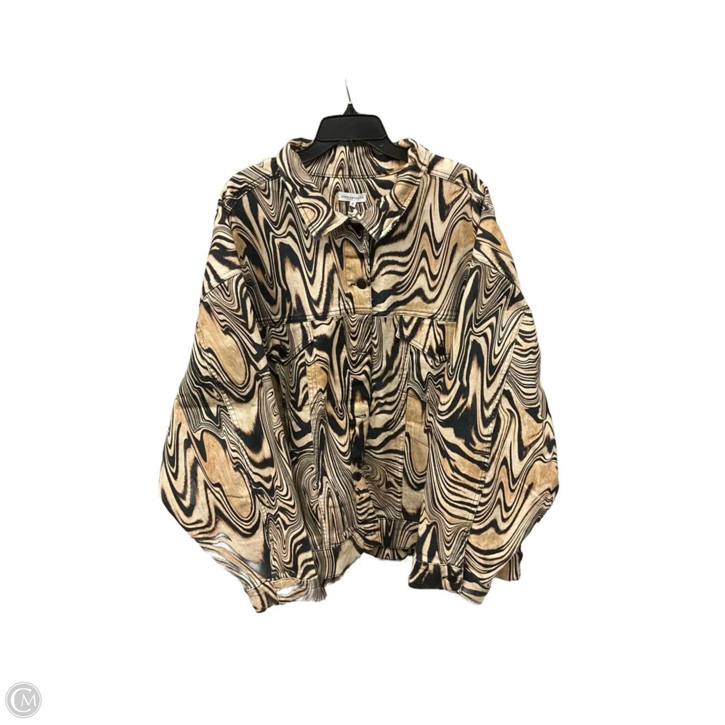 Jacket Denim By Good American In Brown, Size: L