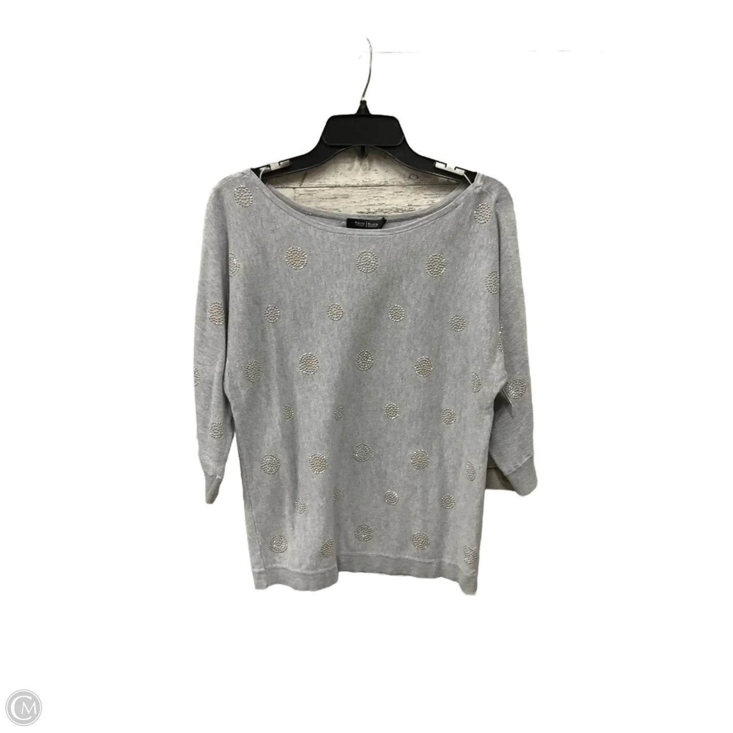 Top Long Sleeve By White House Black Market In Grey, Size: M
