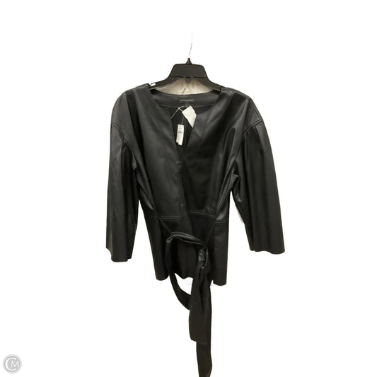 Top Short Sleeve By Banana Republic In Black, Size: L