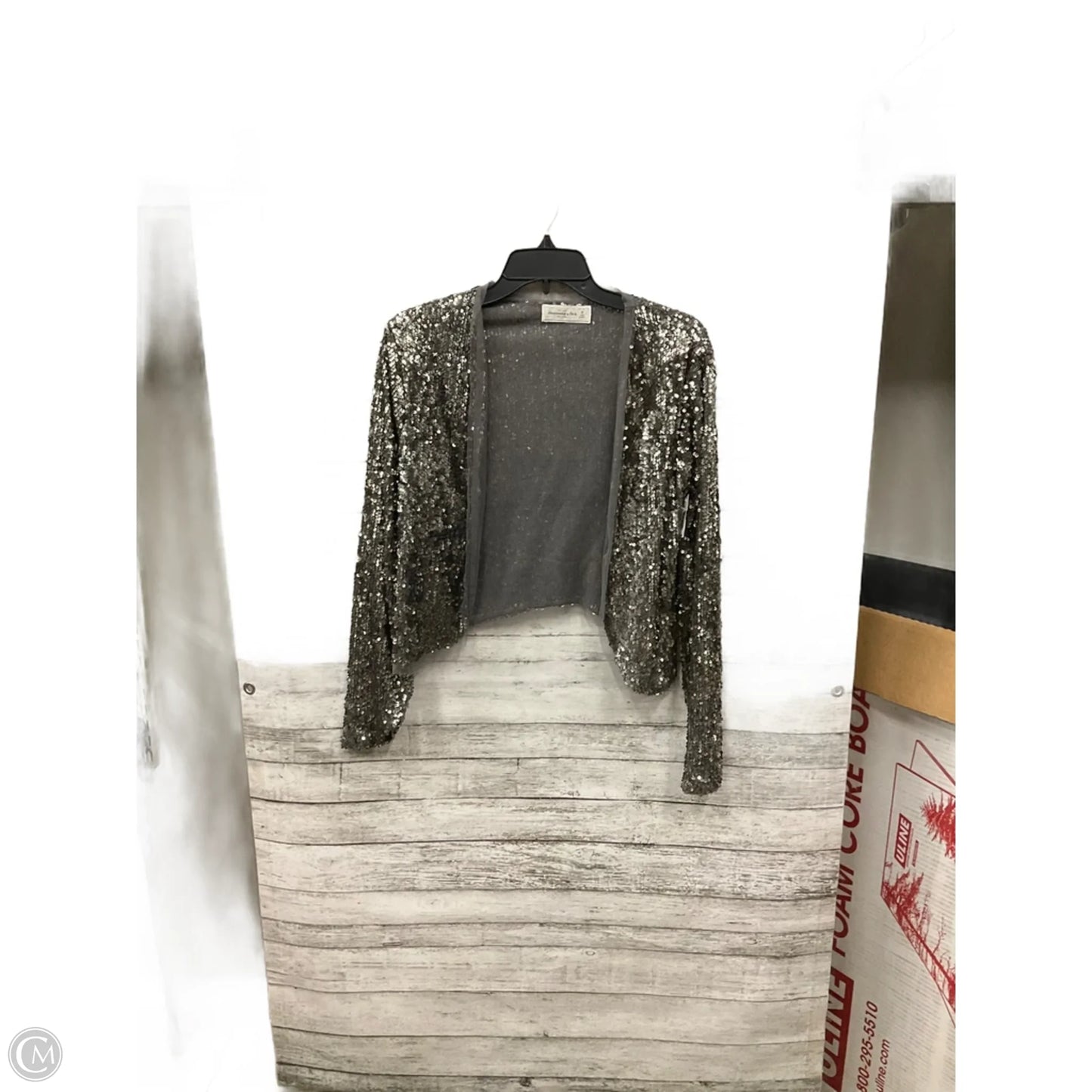 Cardigan By Abercrombie And Fitch In Silver, Size: M