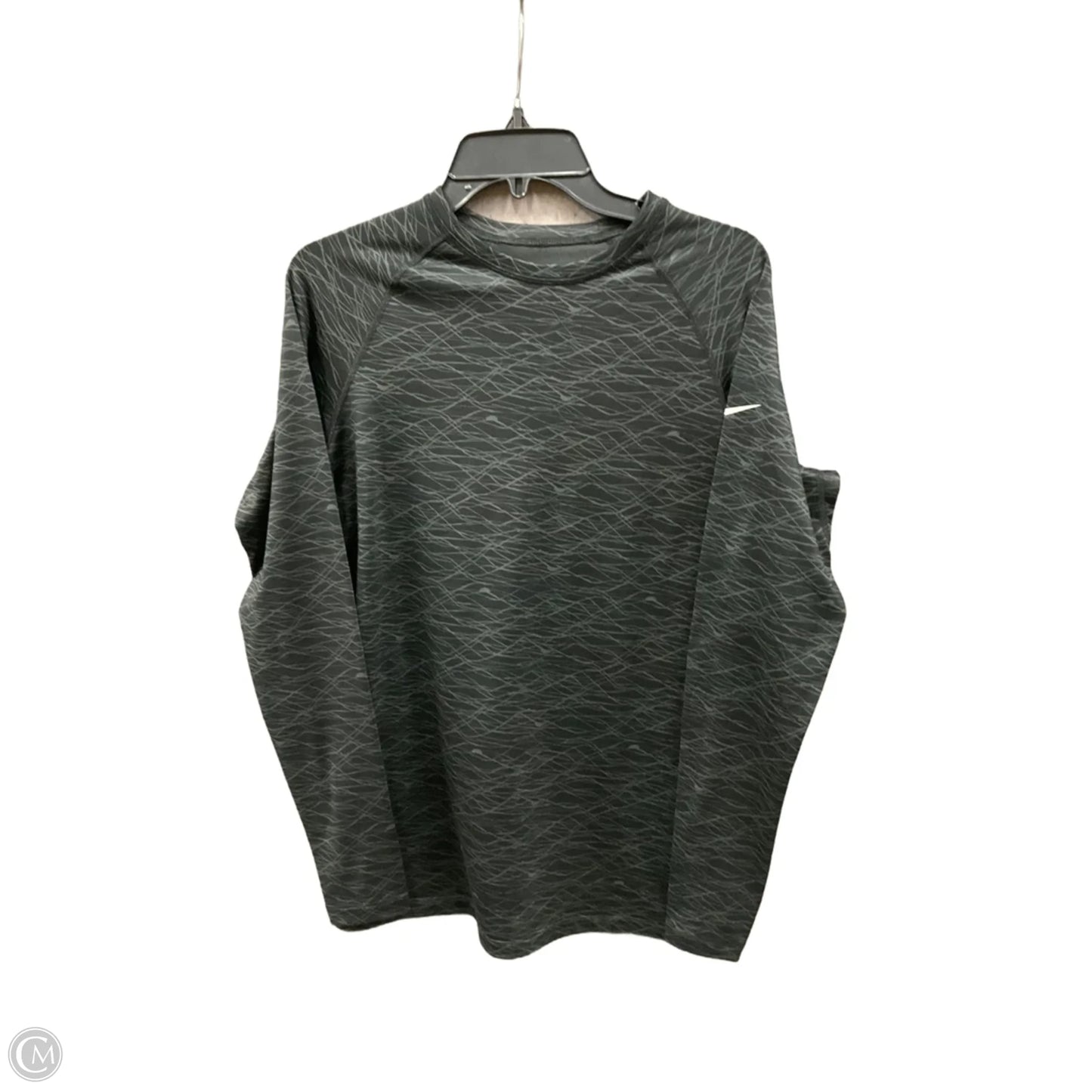 Athletic Top Long Sleeve Crewneck By Nike Apparel In Grey, Size: Xl