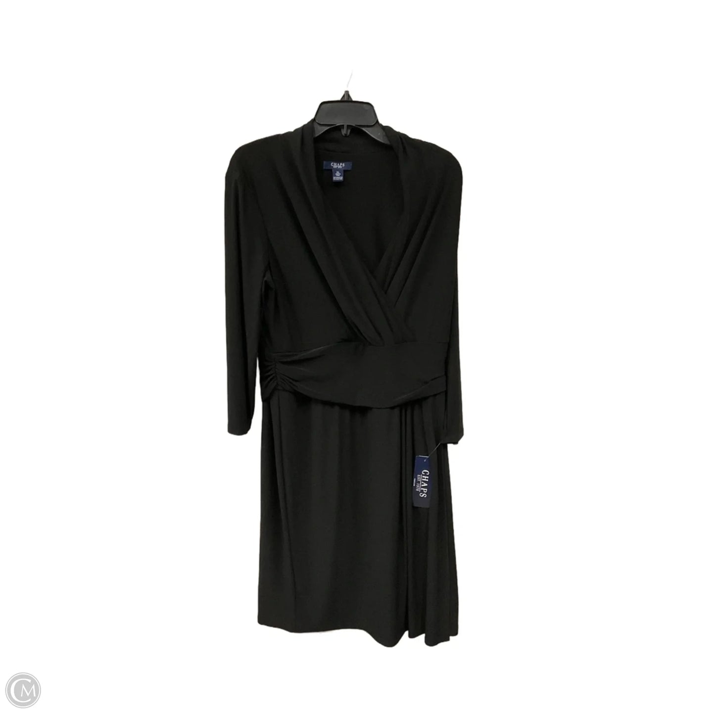 Dress Casual Midi By Chaps In Black, Size: Xl