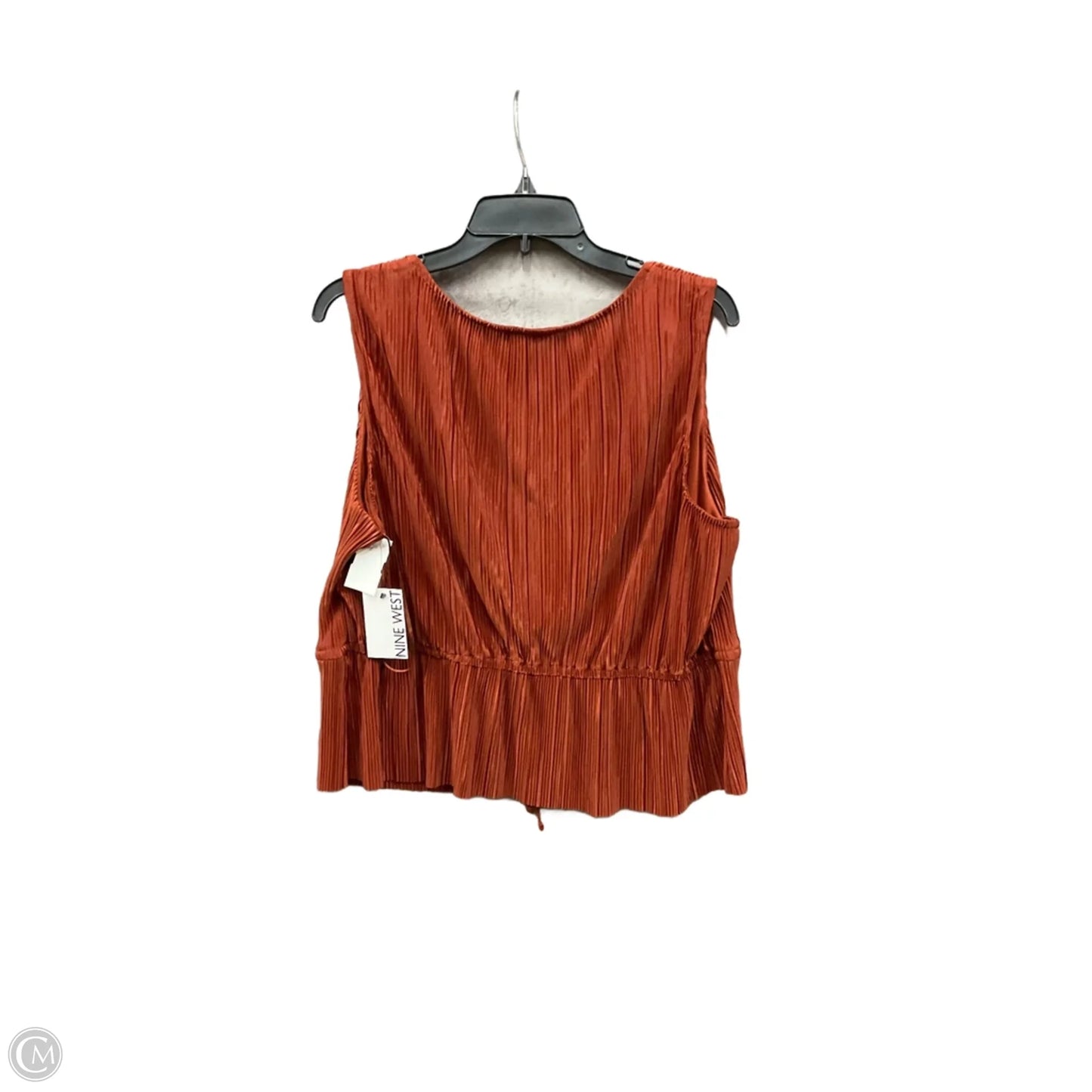 Top Sleeveless By Nine West In Orange, Size: Xl
