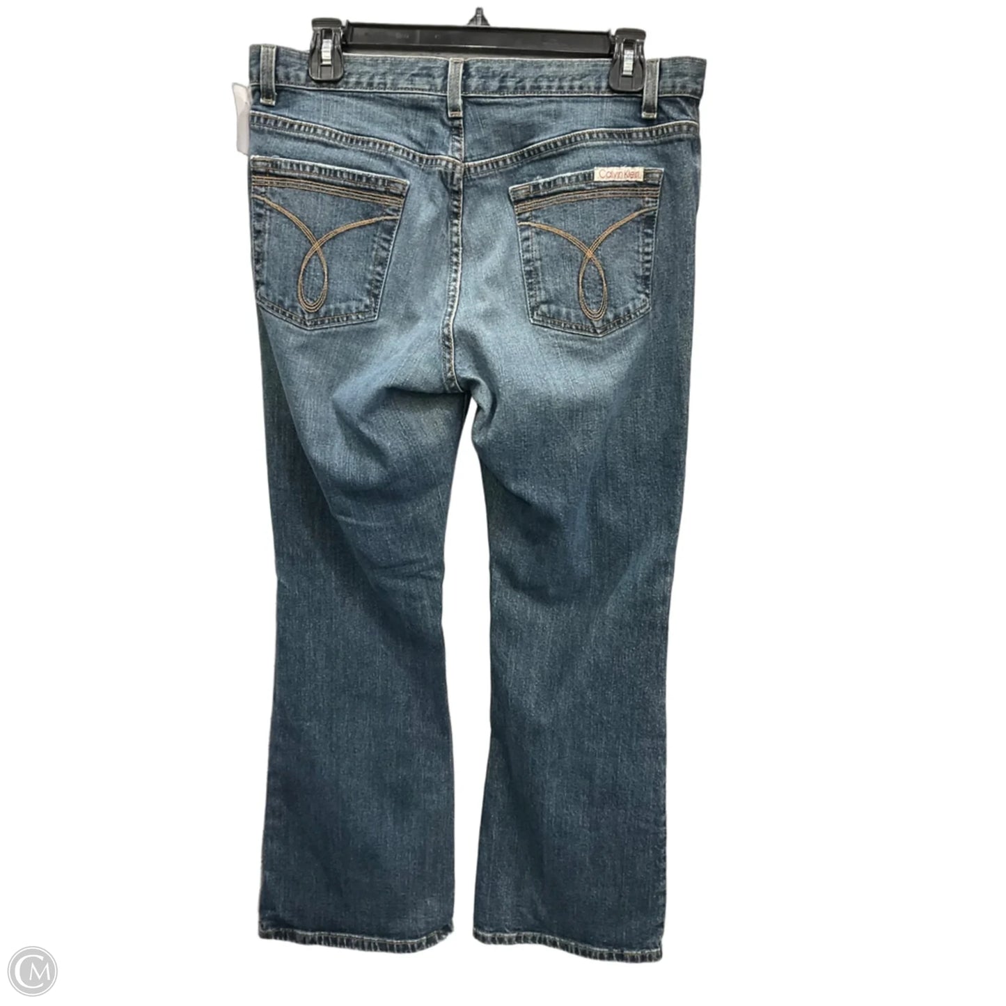 Jeans Flared By Calvin Klein In Blue Denim, Size: 10