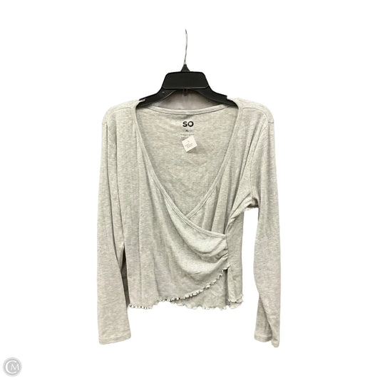 Top Long Sleeve By So In Grey, Size: Xl
